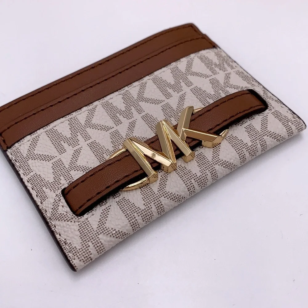 MICHAEL KORS Reed Large Card Holder Case Wallet Vanilla MK NWT